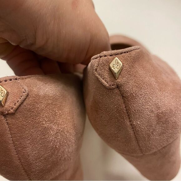 Sam Edelman Stillson Pump shoe blush pink Suede round toe block heel 8.5 New - Picture 7 of 13
